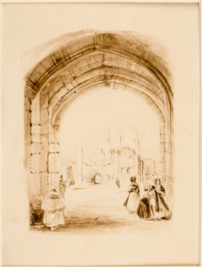 Tynemouth (حبر (بني داكن) وقلم رصاص على ورق (على البطاقة)) بواسطة توماس مايلز ريتشاردسون